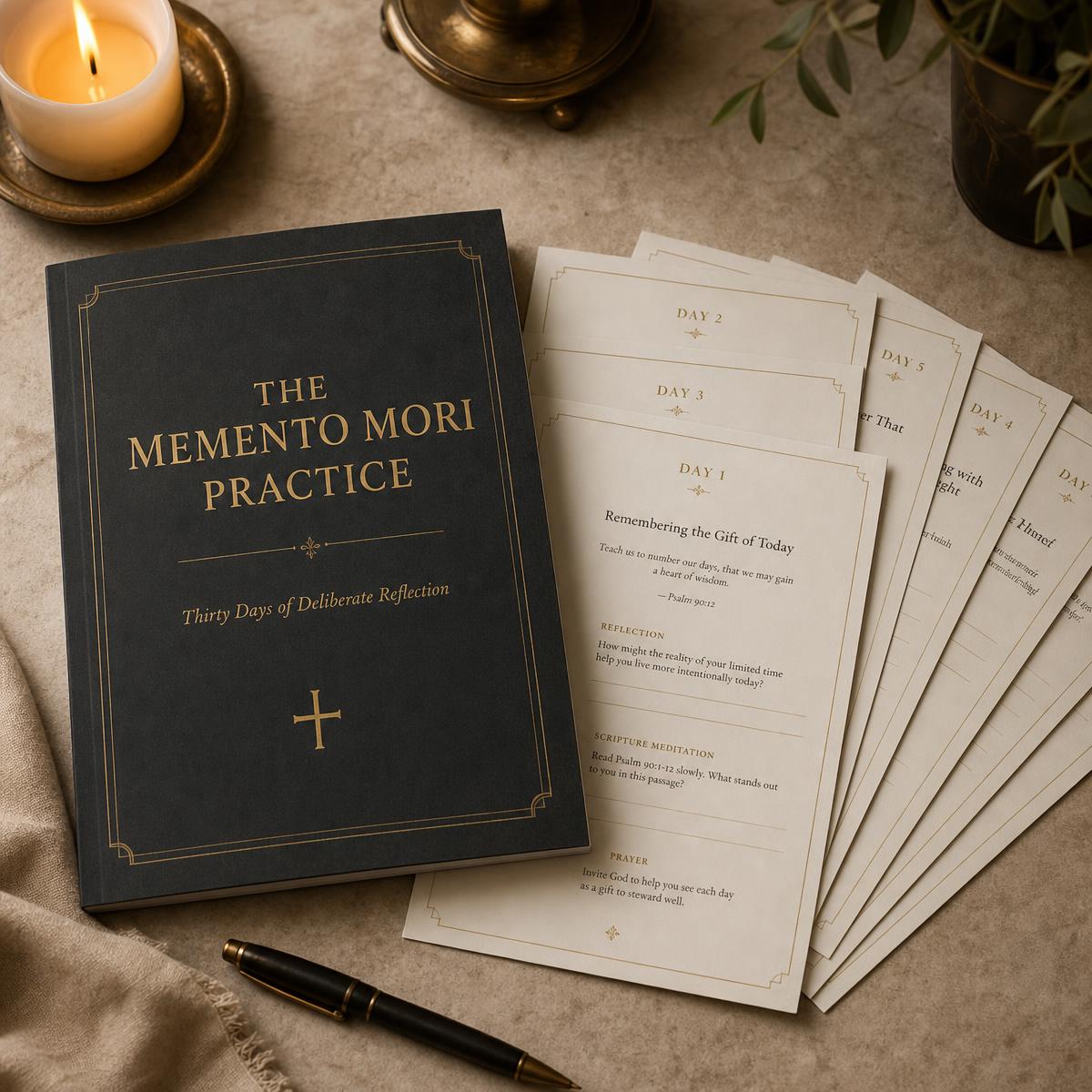 The Memento Mori Practice printable guide and daily reflection pages